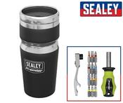 SEALEY PREMIER TRAVEL MUG WITH TOOL KIT