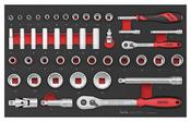 TENG TOOL SOCKET SET 1/4IN AND 1/2IN DRIVE 44PCS