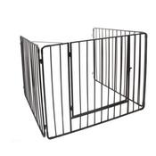 DE VIELLE HERITAGE PREMIUM BLACK H/D STOVE GUARD WITH FRONT OPENING GATE