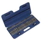SEALEY 56 PC 3/8 &amp; 1/2 TRX-STAR/ HEX / RIBE / SPLINE BIT SET image