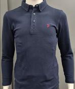 Boys Farah Long Sleeve Polo - Navy Blazer image