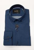 6th Sense BD Gold Print Long Sleeve Shirt #11 - Blue image