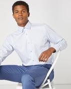 Remus Uomo -Seville- Long Sleeve Formal Shirt - Blue/White image