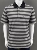 Daniel Grahame Short Sleeve 3 Button Stripe Polo Shirt 05 - Charcoal/Black image