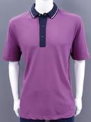 Daniel Grahame Short Sleeve 3 Button Polo Shirt - Purple image