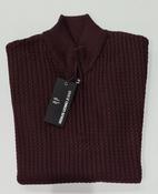 Remus Uomo Half Zip Sweater - Dark Red