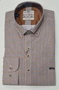 Dario Beltran Astorg Regular Fit Long Sleeve Shirt 230 - Brown/Navy image