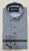White Label Long Sleeve Circle Pattern Casual Shirt - Blue image