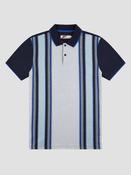 Mish Mash Badger Pannelled Polo Shirt - Navy image