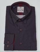 Dario Beltran Burrent Regular Fit Long Sleeve Shirt 410 - Navy/Red image