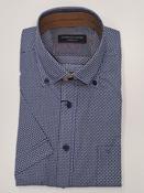 Casa Moda Circle Print Short Sleeve Shirt - Blue image
