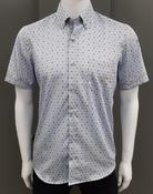 Dario Beltran Cisse Regular Fit Short Sleeve Shirt 501 - Blue/Beige image