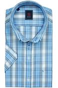 Andre Corrib Short Sleeve Checked Shirt- Beige image