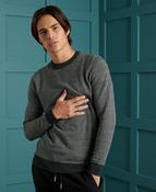 Superdry Orange Label Crew Jumper- Dark Charcoal Birdseye
