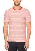 Original Penguin Reverse Plaited Feeder Stripe T-Shirt - Flame Scarlet image