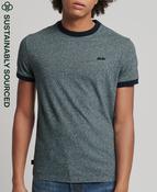 Superdry Organic Cotton Vintage Ringer T-Shirt - Frosted Navy Grit image