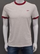 Superdry Organic Cotton Vintage Ringer T-Shirt - Glacier Grey Marl image