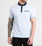 Bewley &amp; Ritch Halka Patterned Jacquard Polo - Sky image