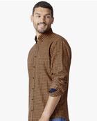 Casa Moda Checked Long Sleeve Casual Shirt 500 -  Mustard Yellow image