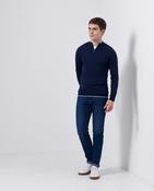 Remus Uomo Half Zip Sweater - Navy
