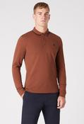 Remus Uomo Long Sleeve Polo Shirt - Brown image