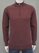 Remus Uomo Half Zip Sweater - Burgundy image