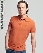 Superdry Men's Organic Cotton Classic Pique Polo Shirt - Rust Orange Marl image