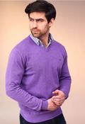 Andre Valencia V Neck Sweater - Violet image