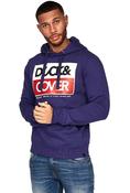 Duck And Cover Mens Casual Slimtex Hoodie - Deep Purple