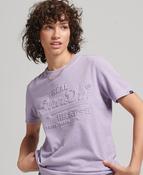 Ladies Superdry Vintage Logo Emboss T-Shirt - Oxford Purple Snowy image