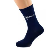 GROOM Navy Wedding Socks