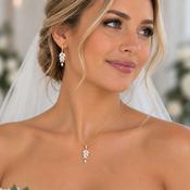Bella – Necklace &amp; Earrings Set – Gold image