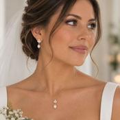 Tammy Earrings &amp; Necklace Set  Silver/Gold image
