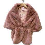 Dusky Pink Faux Fur Wrap