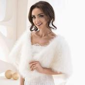 Ivory Faux Fur Wrap