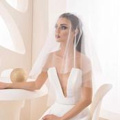 Grainne Glitter Ivory Veil