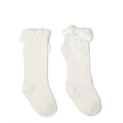 Flower Girl Knee High Bow Socks