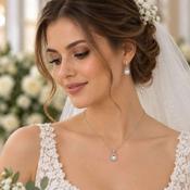 Cali Earrings &amp; Necklace Set – Silver image