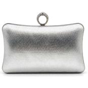 Silver Ring Clasp Clutch Bag image