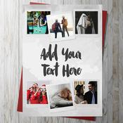 6 Photo Upload Card With Your Own Message &amp;amp; Captions (GREY)