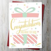Congratulations Card - Personalised image