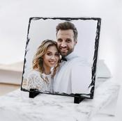 Personalised Photo Slate With Glossy Finish – 20cm x 20cm