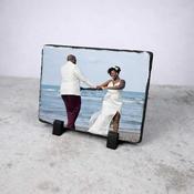 Large Personalised Rectangular Photo Slate With Gloss Finish – 20cm x 30cm