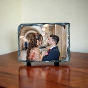Large Personalised Rectangular Photo Slate With Matt Finish – 20cm x 30cm
