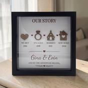 Personalised 3D Wooden Our Story Frame image