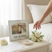 Mr &amp;amp; Mrs Diamante Wedding Photo Frame