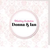 Elegant Pink Folded Wedding Invite image