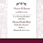 Dark Red Evening Invitation image