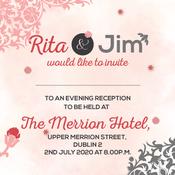 Peach Evening Invitation image