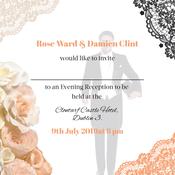 Wedding Cake Evening Invitation image